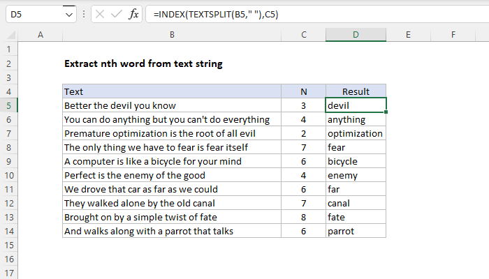 How To Extract A Word From A String In Excel